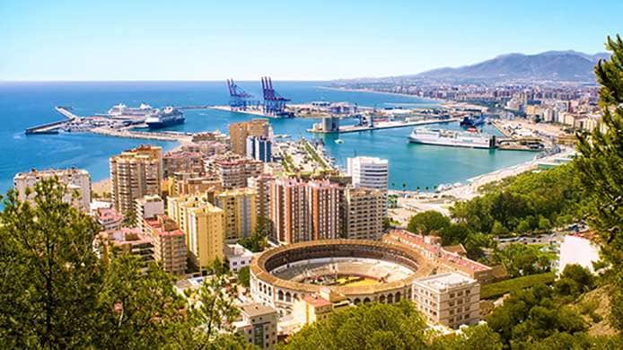 Vista del puerto de Málaga